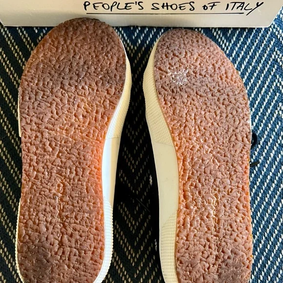 Superga Black Floral Tennis Shoes - Picture 3 of 6